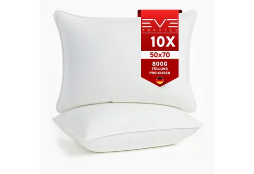 Eve Textile GmbH Kissenfüllung Kissen Füllkissen Kopfkissen Dekokissen Kisseninlett Bettkissen, Atmungsaktiv mit Flauschiger Microfaserfüllung & Reißverschluss