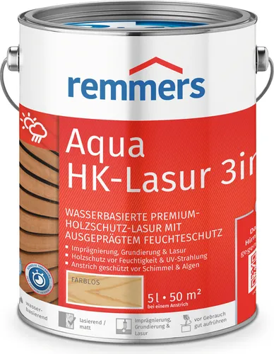 Remmers HK-Lasur 3in1 farblos, matt, 5 Liter von Remmers