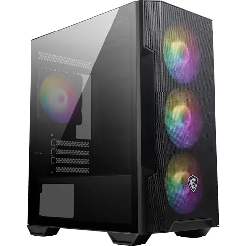 MAG FORGE M100R - Stylisches ATX Tower Gehäuse - PC-Gehäuse mit gehärtetem Glas-Seitenteil für eindrucksvolle Sicht auf die Hardware, ideal für Gamer und PC-Enthusiasten.