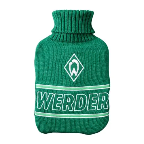 SV Werder Bremen Wärmflasche 2 Liter Grün - Wärmflasche zur Behandlung von Schmerzen & Fieber, mit coolem Werder Bremen Design für Fans und besonders wohltuende Wärme.