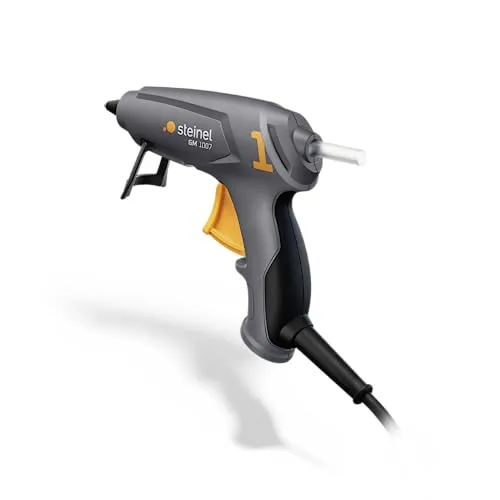 Steinel Klebepistole GlueMatic 1007, 20x Klebesticks 7 mm, kleine Heissklebepistole, 1.5 m Kabel, Basteln, Dekorieren