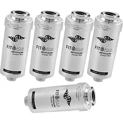 Duschfilter FitAqua Antiscaling Wasserfilter für Dusche gegen Chlor und Kalk Sonderpack 5 x