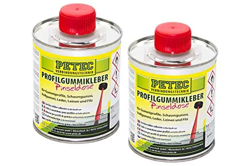 Petec Profilgummikleber Pinseldose Gummikleber Klebstoff 93835 Kleber 700 ml