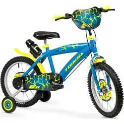 Zoll Kinder Fahrrad Lightning Blau 16 Zoll - 16 Zoll Kinderfahrrad für Jungen von 5-7 Jahren, ideal für sichere Abenteuer. Robuster Stahlrahmen, höhenverstellbarer Lenker und Sattel, sowie abnehmbare Stützräder für optimalen Fahrspaß.