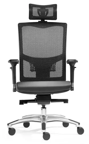 SITWELL STEIFENSAND AG Bürostuhl Designer Netz-Bürostuhl mit stilvoller Aluminium-Optik