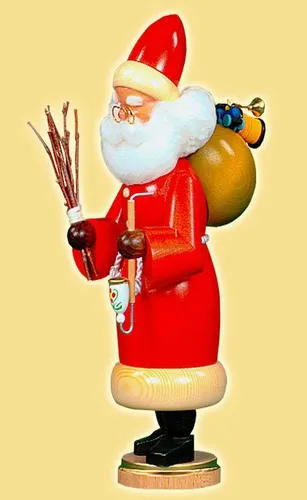 Räuchermann Weihnachtsmann 23 cm - Traditionelle Rauchfigur - Traditioneller Räuchermann Weihnachtsmann aus Holz mit 23 cm Höhe, ideal für festliche Dekoration in Wohnzimmer, Küche oder Büro. Ein einzigartiges Weihnachtsmotiv für stimmungsvolle Atmosphäre.