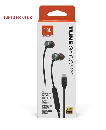 JBL Tune 310C USB Kopfhörer Blau in schwarz von JBL