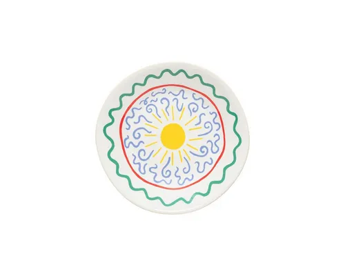 Costa Nova Vorspeisenteller Summer Bliss Sun White, 16 cm, Costa Nova, (1 St), Ø ca. 16,3 cm, Höhe ca. 2,4 cm