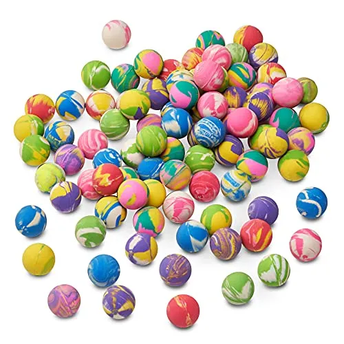 THE TWIDDLERS 90 Mini Marmor Flummis Gummibälle, Bunte Hüpfbälle, Springball, 3cm - Piñata, Mitgebsel, Mitbringsel & Gastgeschenke für Kindergeburtstag