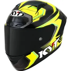 KYT NZ Race Carbon Competition Helm, gelb, XS (53/54) - Der KYT NZ Race Carbon Competition Helm überzeugt mit modernster Technologie für optimale Aerodynamik und Komfort. Mit seinem leichten Tri-Composite-Material und perfekter Luftzirkulation ist er ideal für Rennfahrer.