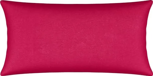 Erwin Müller Kissenbezug, Kissenhülle Single-Jersey Murnau - rot Größe 40x80 cm - bügelfrei, strapazierstark, elastisch, mit Reißverschluss