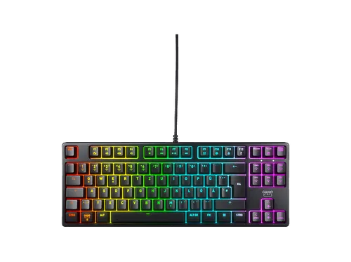 CHERRY XTRFY K4V2 TKL - Kabelgebundene Gaming-Tastatur, Deutsches Layout (QWERTZ), RGB-Beleuchtung und mechanische MX2A RED Switches für präzises Gaming-Erlebnis