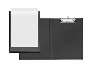 VELOFLEX 4804680 - Clipboard Velodur, DIN A4, schwarz, Made in Germany, mit starker Metallklammer und praktischer Einstecktasche