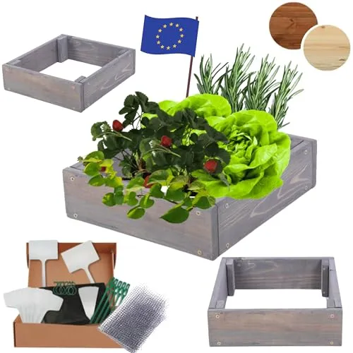 Modo24 Hochbeet Holz, höhenverstellbar für Garten und Balkon - Flexibles Hochbeet aus FSC-zertifiziertem Kiefernholz – ideal für Ihre Pflanzen. Verstellbare Konstruktion für optimale Nutzung von Sonnenlicht und ergonomisches Arbeiten. Perfekt für Gemüse- und Kräutergärten!