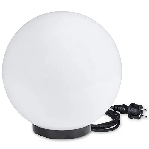 H4L Kugelleuchte inkl. 3m Anschlußkabel Ø 25cm Kugellampe Gartenleuchten Aussen Terrassenleuchte IP44 witterungsbeständig 230V