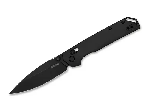 Kershaw Iridium Black Taschenmesser - Taschenmesser mit D2 Spearpoint-Klinge und DuraLock, ideal für präzise Aufgaben. Der Aluminiumgriff bietet Robustheit und flexible Tragemöglichkeiten.