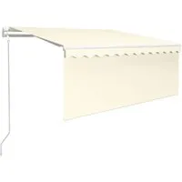 vidaXL Automatische Markise 3,5x2,5m mit Rollo und LED - Genieße schattige Momente im Freien mit dieser robusten, einziehbaren Markise! Ausgestattet mit einem Windsensor und energiesparenden LED-Leuchten bietet sie optimalen Schutz und Komfort.