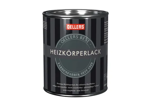 OELLERS Heizkörperlack Premium, 1 Liter Heizkörperfarbe, Heizungslack, Heizungsfarbe