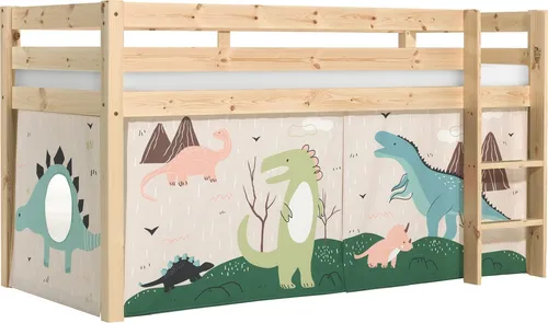 Spielbett >PINO< in Kiefer massiv natur lackiert - 210x114x106 (BxHxT)