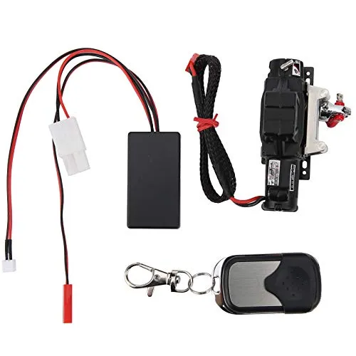 RC Crawler Winch Kit, RC Winch Fernbedienung RC Zubehör Kompatibel für CC01 SCX10 / D90 TF2 1/10 RC Axial Car(schwarz)
