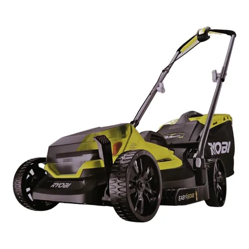 Ryobi Rasenmäher RLM18X33B40 ONE+ - Akku 18V mit Mulchfunktion - Akku-Rasenmäher mit 33 cm Schnittbreite, ideal für Rasenflächen bis 250 m². Ergonomischer Handgriff, einstellbare Schnitthöhe und praktische Mulchfunktion für einen gepflegten Rasen.