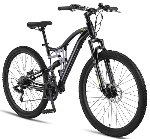 Chillaxx Bike Falcon Premium Mountainbike - 24 und 26 Zoll für alle - Mountainbike mit Vollfederung, 21 Gang-Schaltung und Scheibenbremsen für optimale Kontrolle im Gelände. Ideal für Jungen, Mädchen, Damen und Herren!