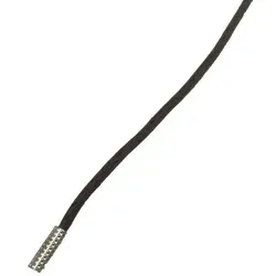 Rema Schnürsenkel Rema Schnürsenkel Dunkelgrau - rund - gewachst - Kordel - ca. 2,5 mm dünn für Sie nach Wunschlänge geschnitten und mit Metallenden versehen grau 225 cm