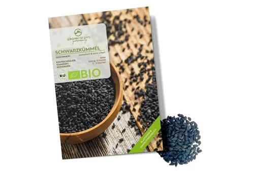 Growgreens Kräutersamen BIO Schwarzkümmelsamen - Kräuter Saatgut aus bio. Anbau (150 Korn)