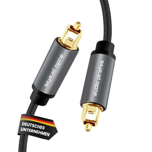 audio pirates TOSLINK optisch Kabel [0,5m 2-Pack] SPDIF OD: 4.0mm Nylon BPF