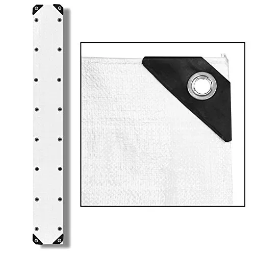 ESTEXO Abdeckplane Schutzfolie Schutzplane Bootsplane Gartenplane PE Plane Weiß 180 1,5x12