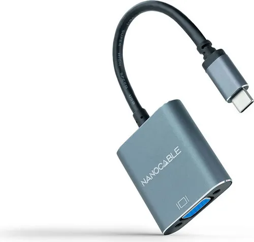 Usb-c zu Vga Konverter Schwarz Nanocable 10.16.4101-bk