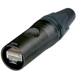 Neutrik NE8MX6-B RJ45 etherCON CAT6A Steckverbinder - Robuster Metallstecker, wasserdicht nach IP65 und ideal für professionelle Audioanwendungen