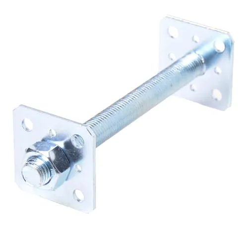 Aqbau® Pfostenträger höhenverstellbar 80 x 80 x 250 mm Pfostenträger verstellbar stützen Bodenfuß Betonfuß Stützenfuss Zum Aufschrauben Pfostenanker Verzinkt