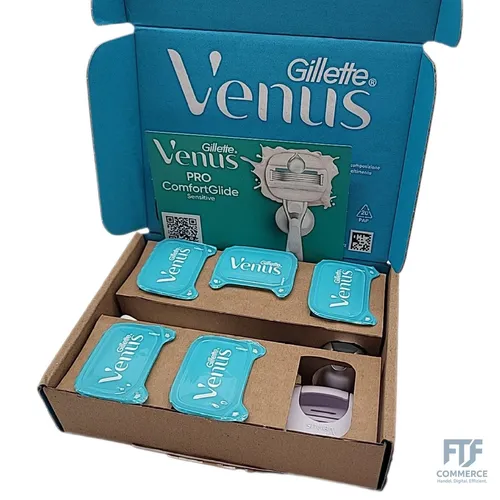 Gillette Venus Pro Comfortglide Sensitive Rasierset mit 5 Klingen