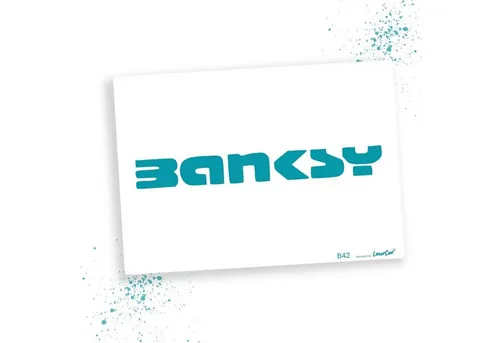 LaserCad Motivschablone BANKSY Streetart für Graffiti, Airbrush, Deko