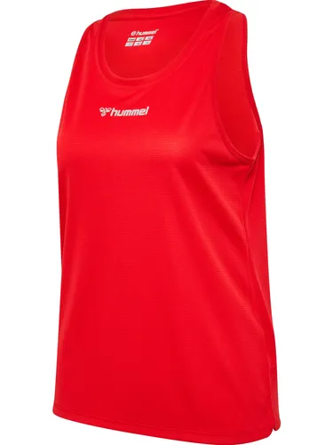 Hummel Hmlrun Singlet S/L Woman - tango red, Größe:S
