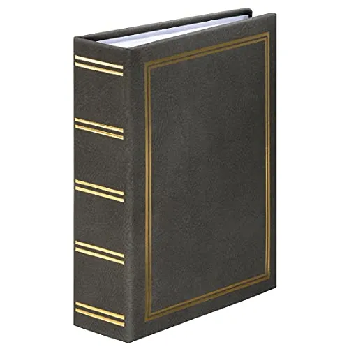 Hama Einsteckalbum London 13x18 cm (Fotoalbum für 100 Bilder im Format 13 x 18 cm, Fotobuch zum Einstecken) grau