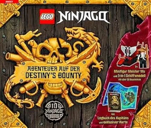 Lego® NINJAGO® – Abenteuer auf der Destiny's Bounty: Box mit 50 Lego® Steinen und Minifigur Meister Wu
