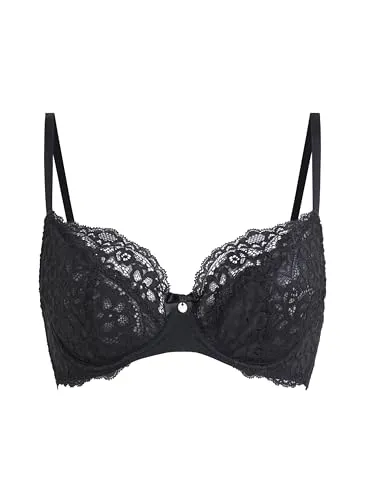 Hunkemöller Bügel-BH Marine Non-Padded Underwired Bra Schwarz 75B - Eleganter Bügel-BH in Schwarz, der perfekten Halt bietet und für ein ansprechendes Dekolleté sorgt. Ideal für jeden Tag und aus hochwertigem Material gefertigt.
