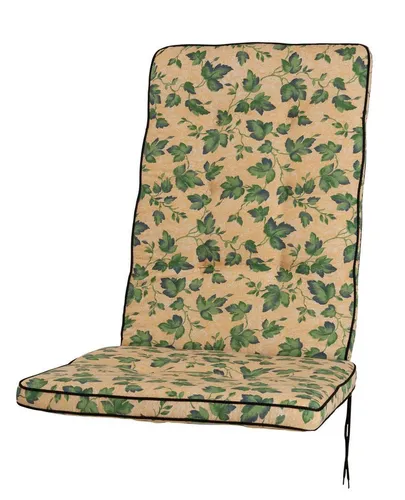 KETTtex Hochlehnerauflage für Royal Garden Excelsior – Gelb Efeu - Gartenstuhlauflage für MWH Hochlehner Excelsior, 70% Baumwolle, 30% Polyester, sorgt für hohen Sitzkomfort und ist handwaschbar. Maße: ca. 106 cm lang, 48 cm breit.