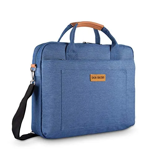 DOB SECHS 17.3 Zoll Laptoptasche Aktentaschen Handtasche Tragetasche Schulter Tasche Notebooktasche Laptop Sleeve hülle für bis zu 17-17.3 Zoll Laptop, Blau