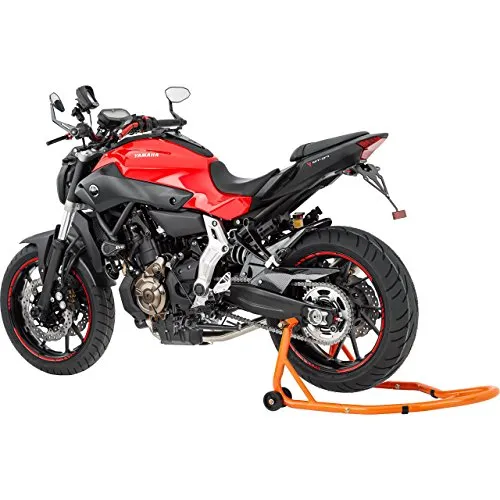 Hi-Q Tools Montageständer II Hinten – Universeller Motorradheber für Wartungsarbeiten - Montageständer für Motorräder bis 300 kg, individuell breitenverstellbar und mit gummierten Aufnahmewinkeln für sicheren Halt. Ideal für müheloses Aufbocken und Wartung.