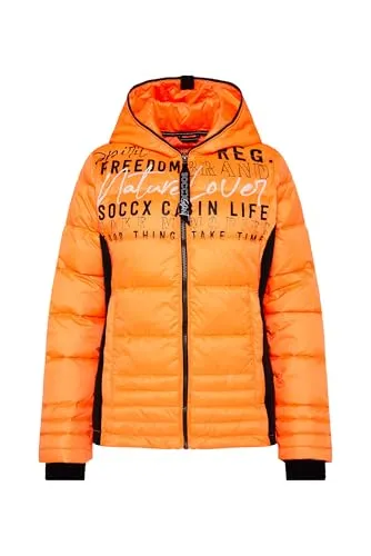 SOCCX Winterjacke mit Windbreaker-Bündchen in orange von SOCCX