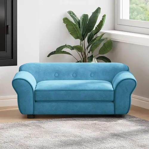 Produktbild vidaXL Hundesofa Türkis 72x45x30cm – Plüsch Hundebett für kleine Haustiere