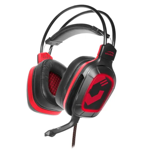 Speedlink DRAZE Gaming Headset - PC Gaming-Headset mit LED-Beleuchtung, ultra-weich gepolsterten Ohrmuscheln und cleverem Mikrofonarm