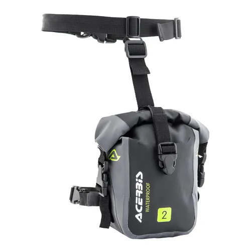 Acerbis Beintasche No Water Trip 2 Liter - Schwarz/Grau - Gürteltaschen: Praktische MX Werkzeugtasche mit 2 Litern Volumen, ideal für Outdoor-Aktivitäten und ausgestattet mit wasserabweisendem Material.