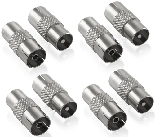 Poppstar 8x SAT-Adapter (IEC Antennenbuchse a. Antennenstecker),f. Antennenkabel
