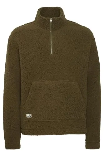 Project PRDenes Herren Sweatshirtpullover Teddy Sweat, Größe L, Ivy Green - Sweatshirts für Herren, bequemer Troyer aus weichem Teddy-Material, ideal zum Relaxen oder nach dem Sport, nachhaltig produziert mit recycelten Materialien.