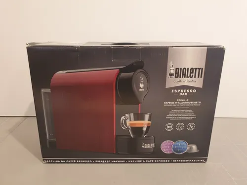 Bialetti Gioia Espresso Maschine, 1200 W, Rot - 1-Tassen-Kaffeemaschine für echten italienischen Espresso zu Hause; Kompakt, elegant und mit 20-bar-Pumpe für cremigen Kaffee; Ideal für jede Küche.
