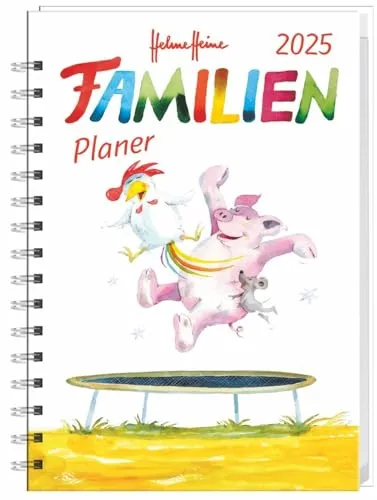 Produktbild Helme Heine: Familienplaner-Buch A6 2025: Familienkalender mit 4 Spalten. Liebevoll illustrierter Buch-Kalender mit Einstecktasche und Schulferien. ... mit 160 Seiten. (Helme Heine Kalender Heye)